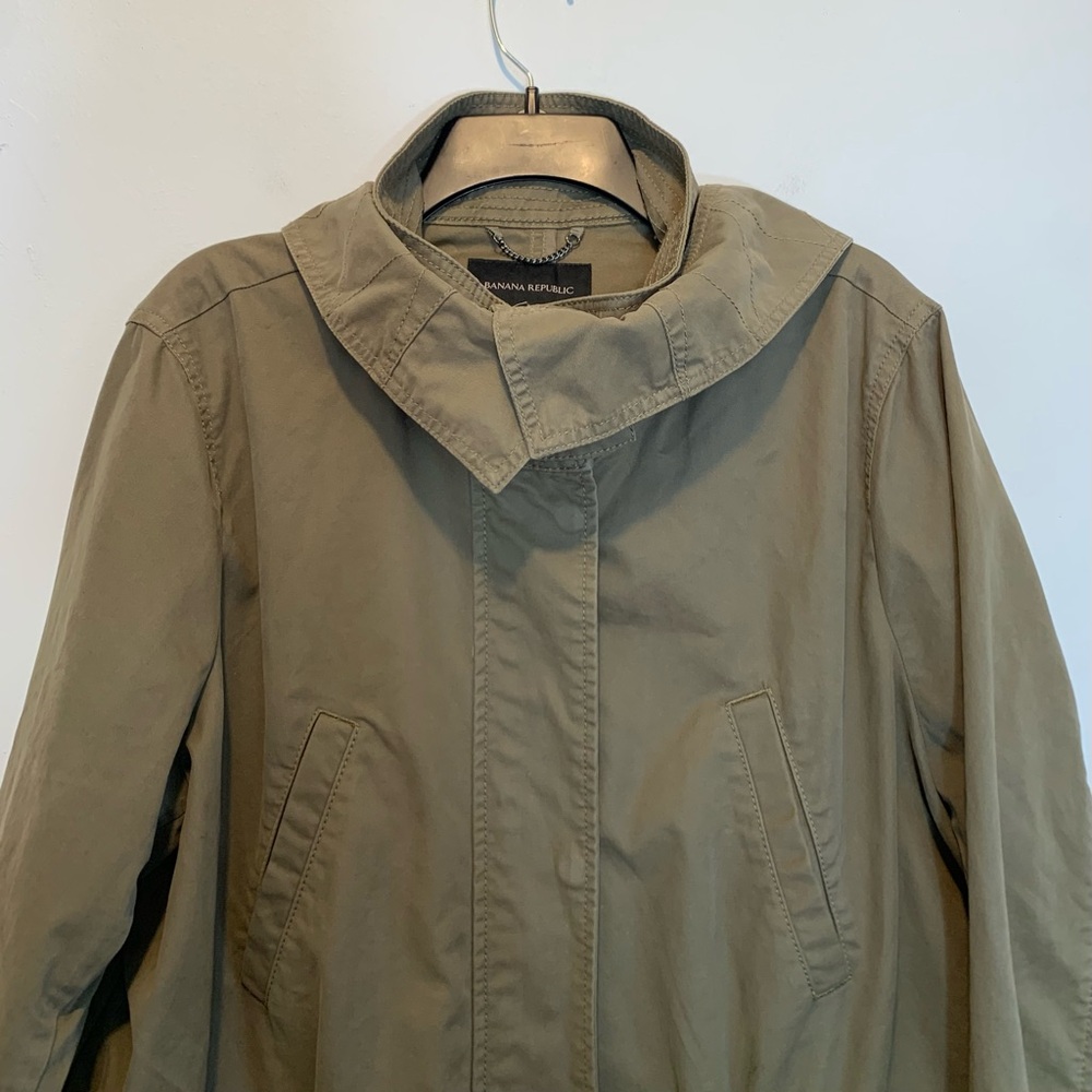 Banana Republic Oversized Military Parka Barn Jacket Women Large - Picture 5 of 12